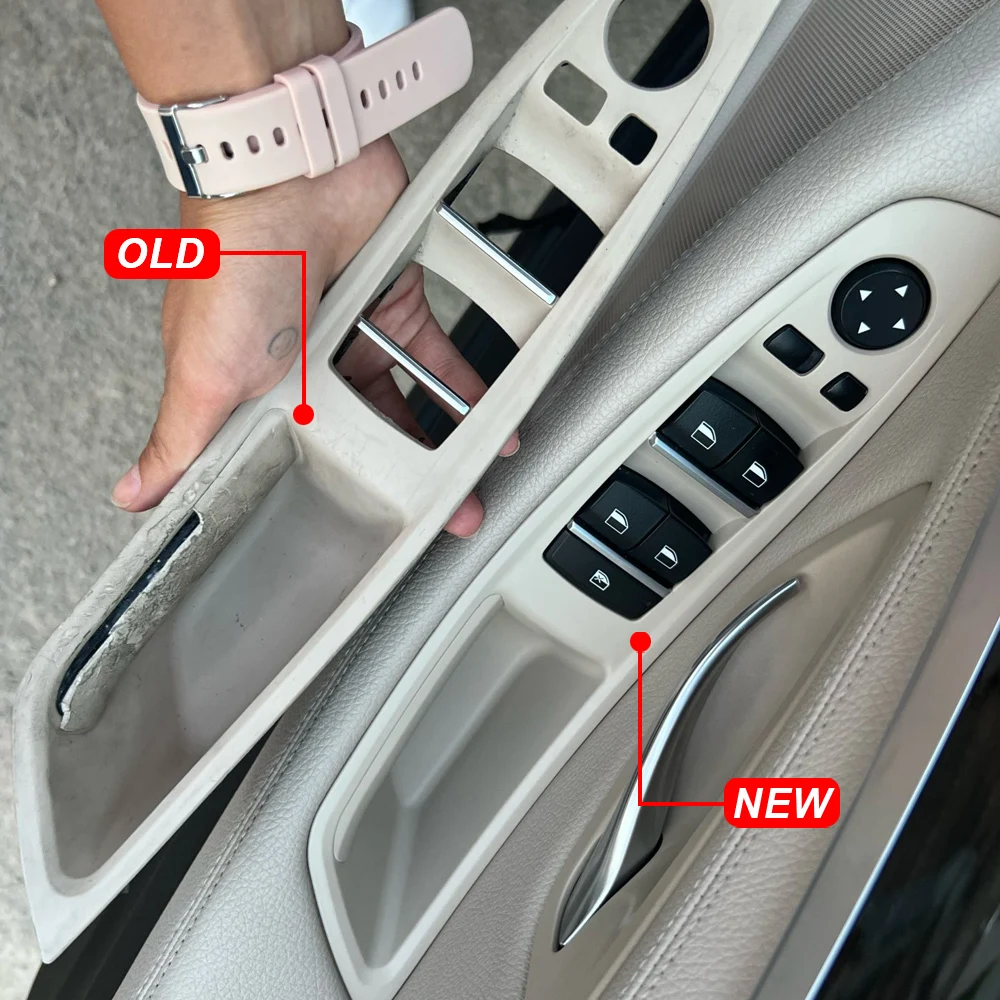 Quality Interior Door Armrest Panel Trim Pull Handle Set Replacement For BMW 5 Series F10 F11 F18 520i 523i 525i 528i 535i