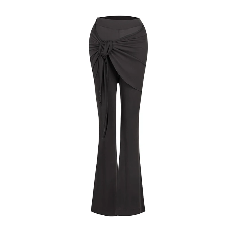 Neues Design Latin Flared Pants Damen hohe Taille moderne Tanzhose Erwachsene Ballsaal Tanzhose Praxis tragen sl10790