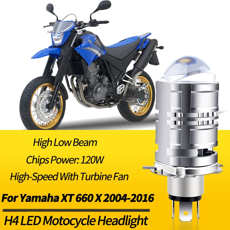 1PC LED Headlight Bulb H4 9003 HB2 Canbus For Yamaha XT 660 X 2004 2005 2006-2016 High Low Beam 12V Motocycle Retrofit Accessory