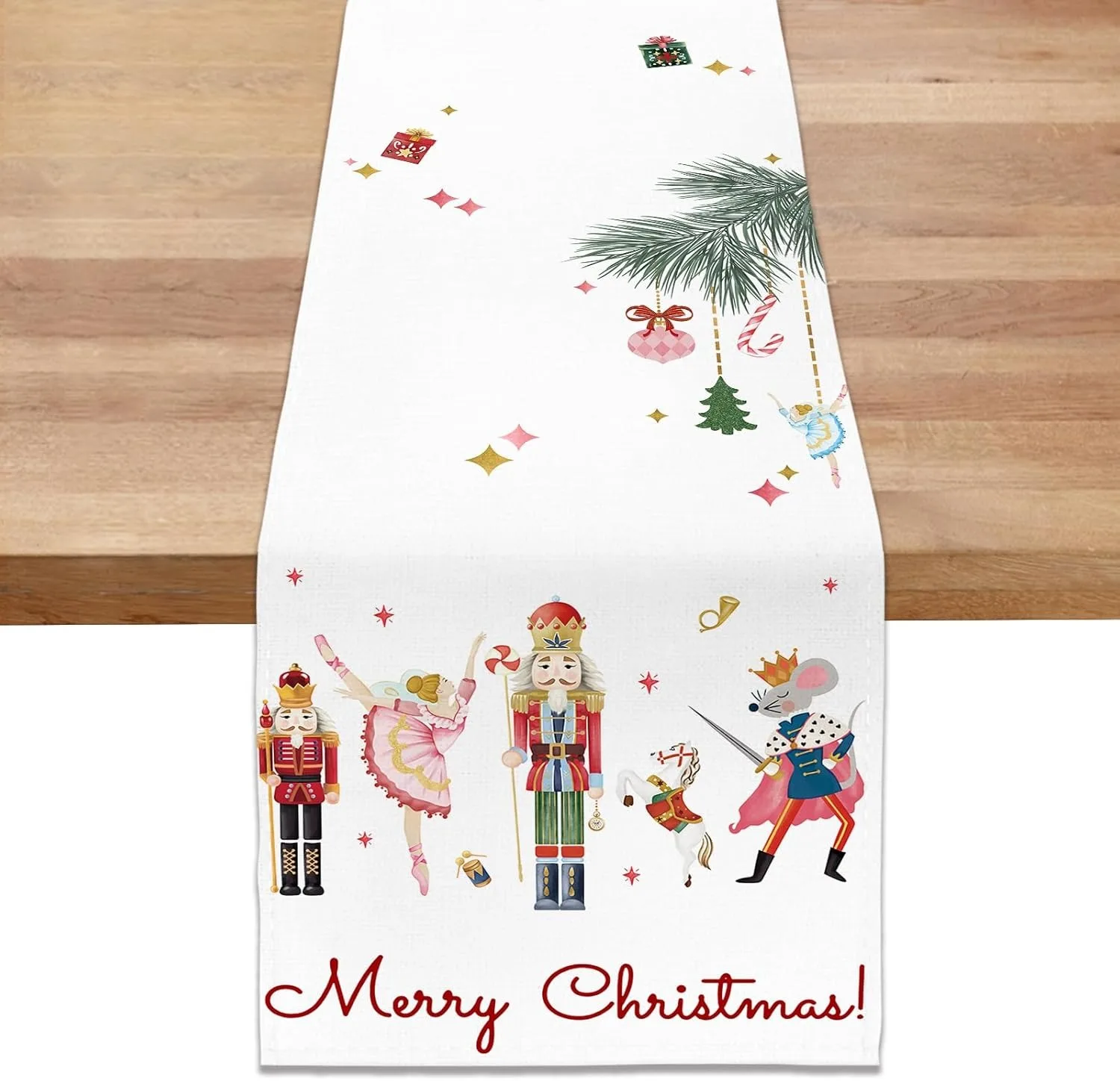 

Щелкунчик, балетный тематический рождественский настольный флаг: Веселый Рождественский декор, новогоднее украшение для дома и вечеринки