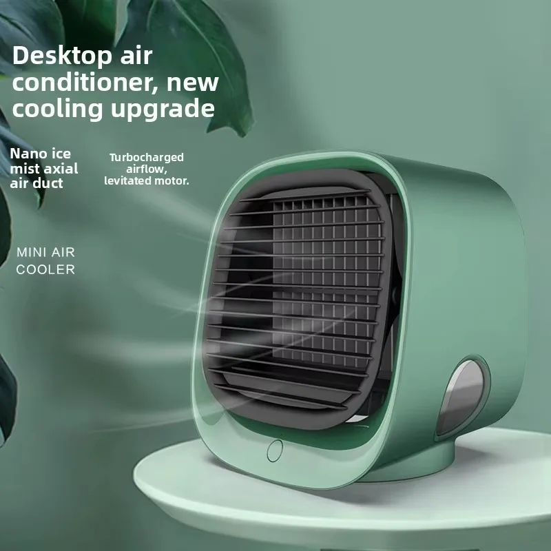 USB-Powered Water-Cooled Desktop Fan with 3-Speed Mechanical Control Compact Design for Office & Home Use