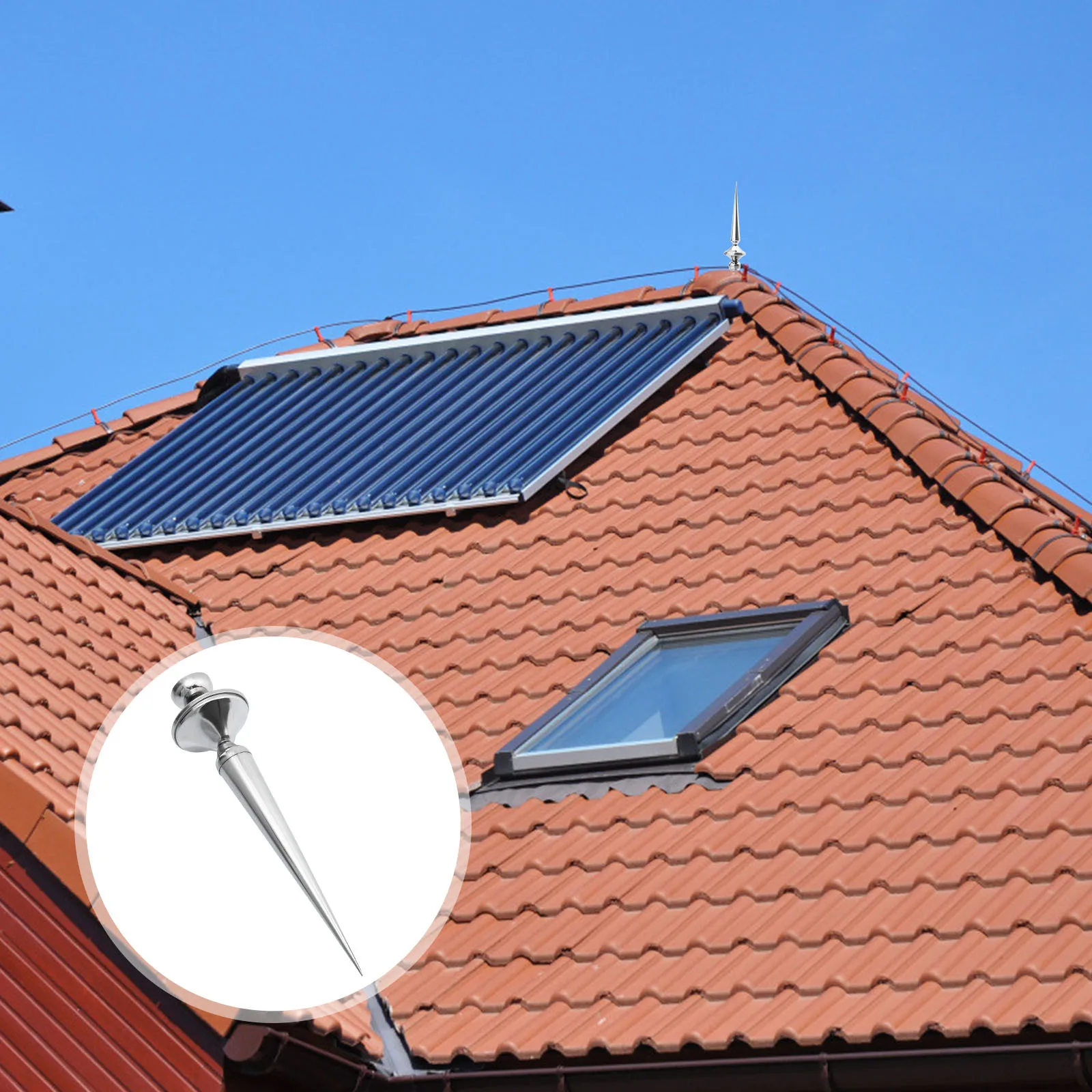 قضيب حماية للرعد من الفولاذ المقاوم للصدأ، جهاز حماية متين، أداة منزلية للسلامة ومقاومة الصقيع #4