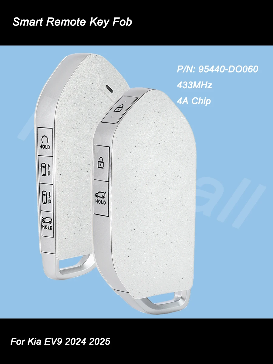 

KEYECU Proximity Smart Remote Автомобильный брелок 4 + 3 7 кнопок 433 МГц 4A Замена чипа для Kia EV9 2024 2025 P/N: 95440-DO060