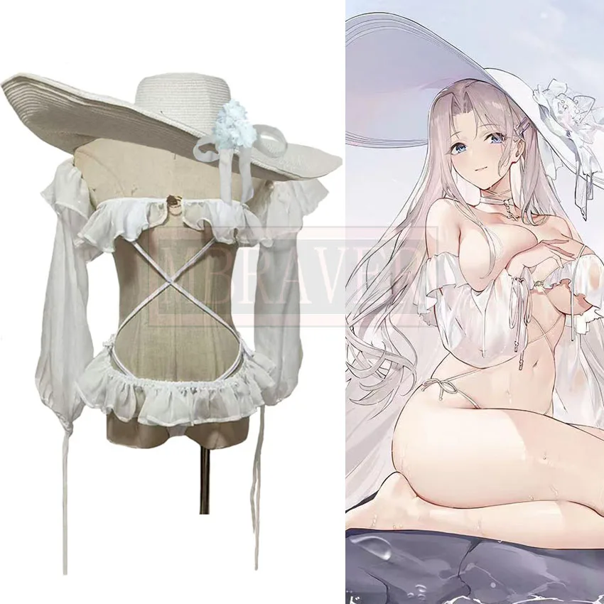 

Azur Lane USS Yorktown II Day Mermaid Summer Beach Wear Sexy Bikini Cosplay Costume Christmas Halloween Custom Made Any Size