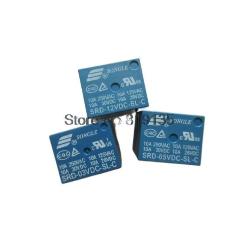 Relés SRD-5VDC-SL-C SRD-12VDC-SL-C SRD-24VDC-SL-C SRD-48VDC-SL-C 12V 24V 48V 10A 250VAC 5PIN