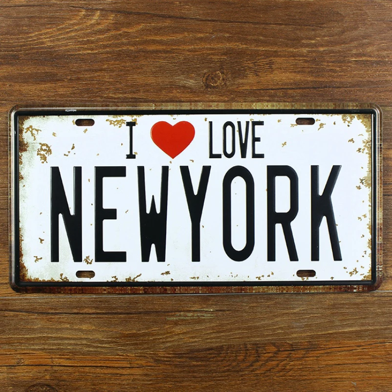 SYF-A061 Retro license car plates letter slogan