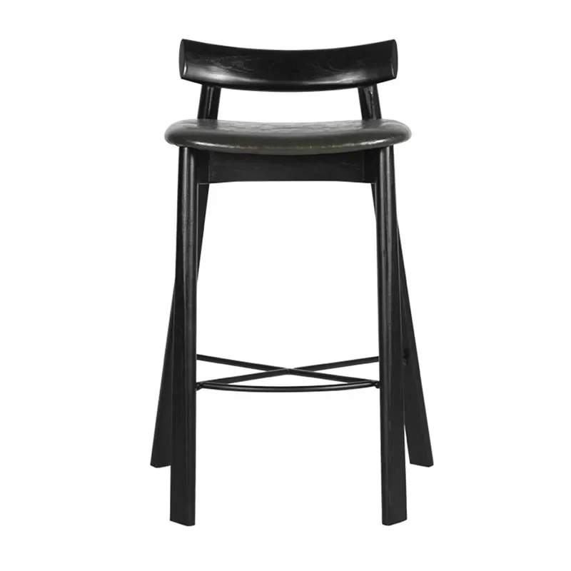 Kitchen High Bar Chair Counter Breakfast Low Back Industrial Style Bar Stools Nordic Sillas Para Comedor Restaurant Furniture