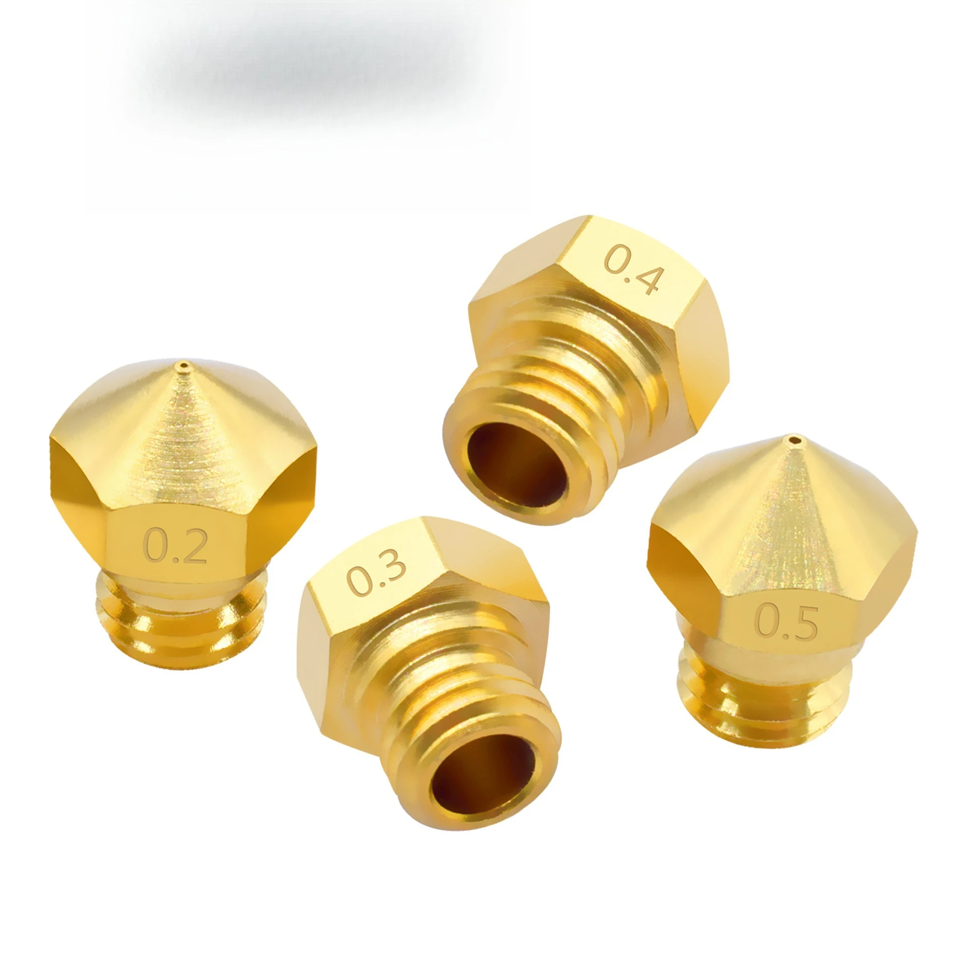 3D printer accessories MK10 brass nozzle M7 thread 0.2-1 nozzle 1.75mm consumables