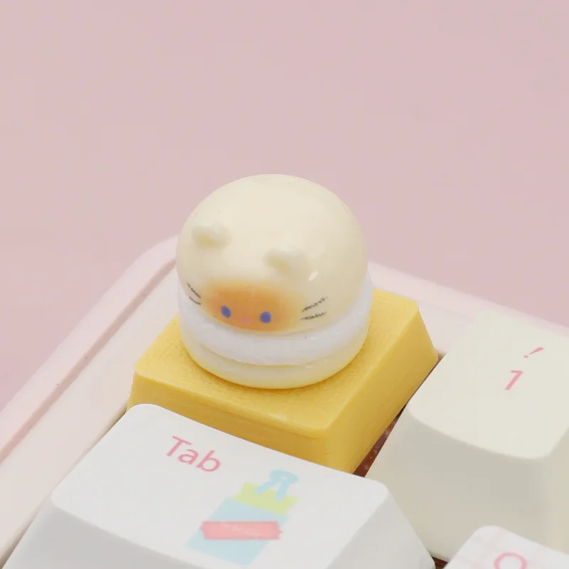 R4 High Resin Cross Axis Keycap Customization Adorable Sandwich Cake DIY Mechanical Axis Cap Cuteness