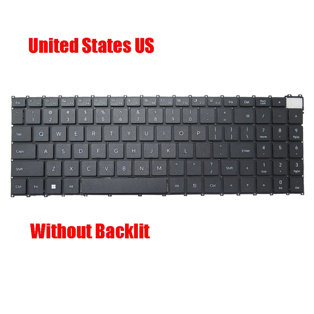 Laptop Keyboard For Honor MagicBook X 16 2022 BRN-F56 Without Frame New Black United States US/Russian RU