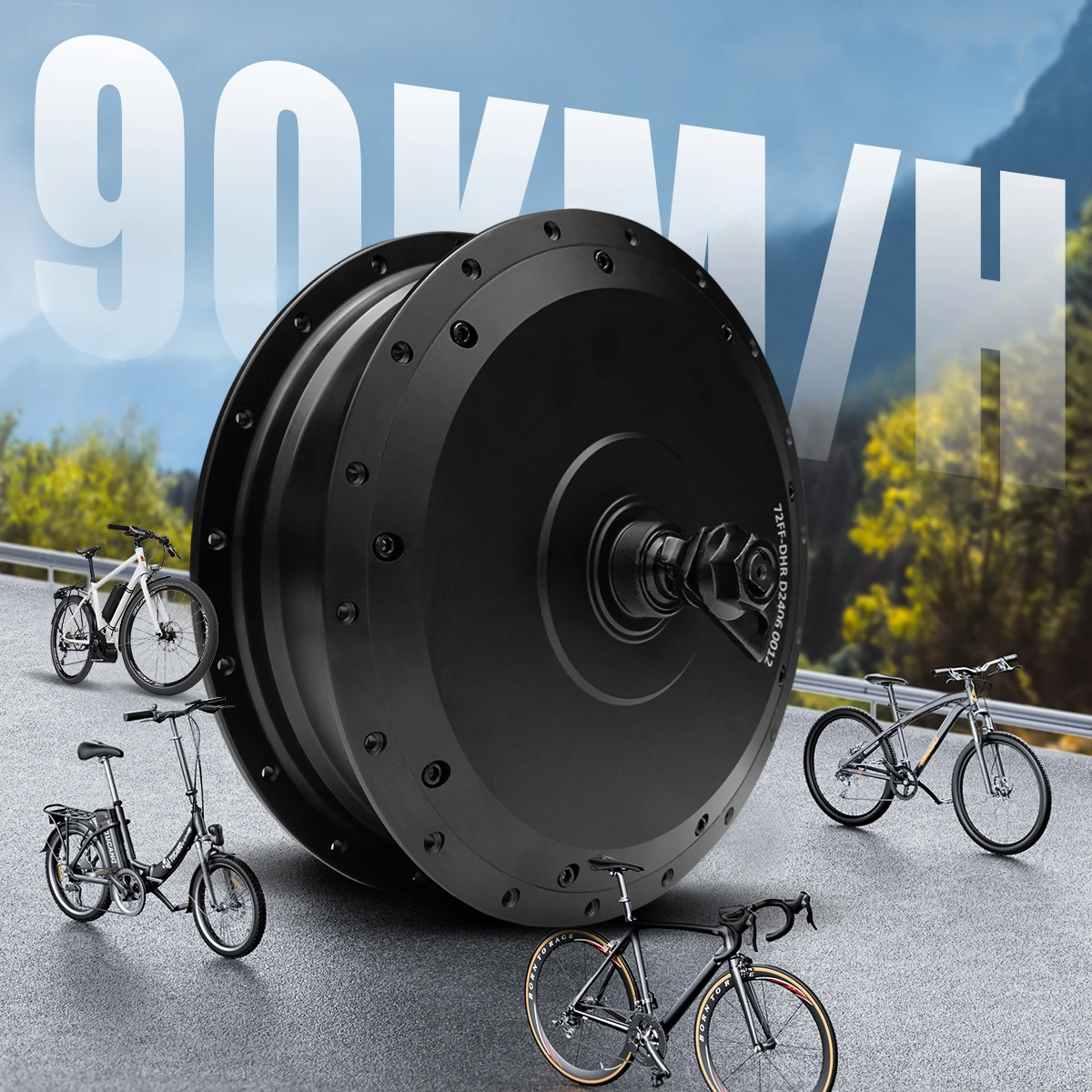 MXUS Brand Ebike Motor 72V 5000W XF-5K Bezszczotkowy bezprzekładniowy silnik piasty Tylny napęd wolnego koła do zestawu do konwersji eBIKE Silnik