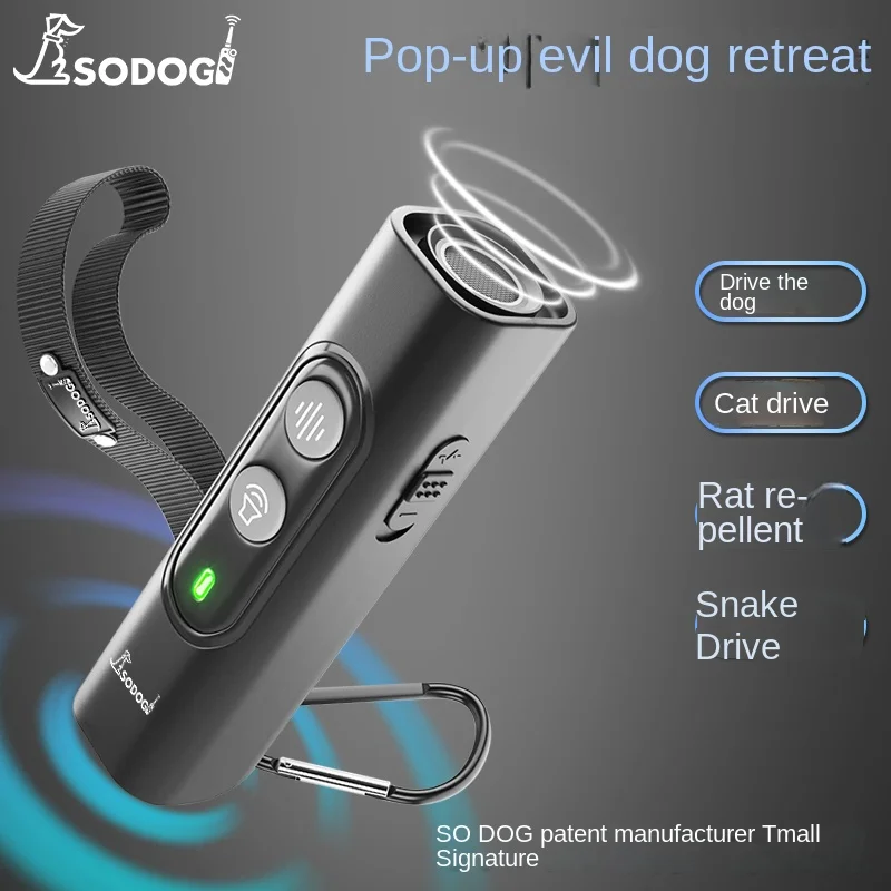 Portable Dog Repeller Ultrasonic High Power 10m  Cat Mouse  Rechargeable Outdoor Anti-dog Bite  Training Accessory