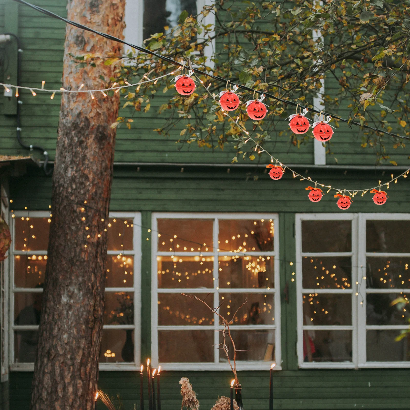 

12Pcs Pumpkin Jingle Bell Pendants Durable Halloween Theme Charms Small Exquisite Decorative Party Props Creative Adornments