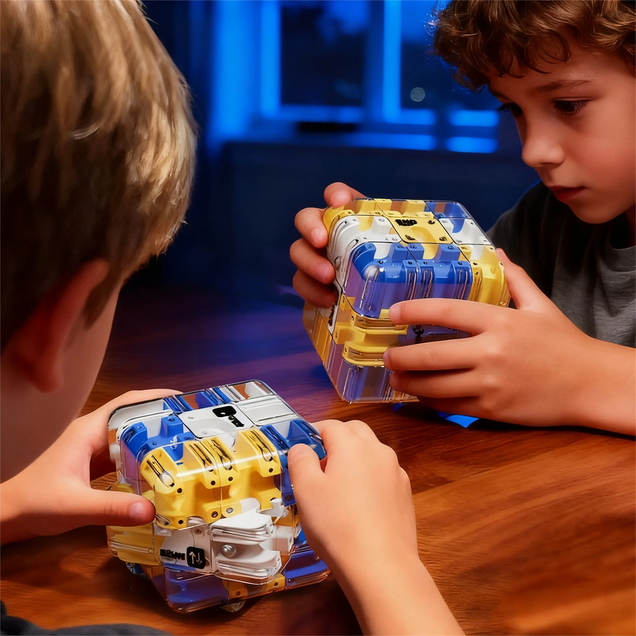 3D迷路マジックキューブパズルおもちゃ 子供向け - 透明な迷路ローリングボール知能キューブ 論理的思考 ストレス解消