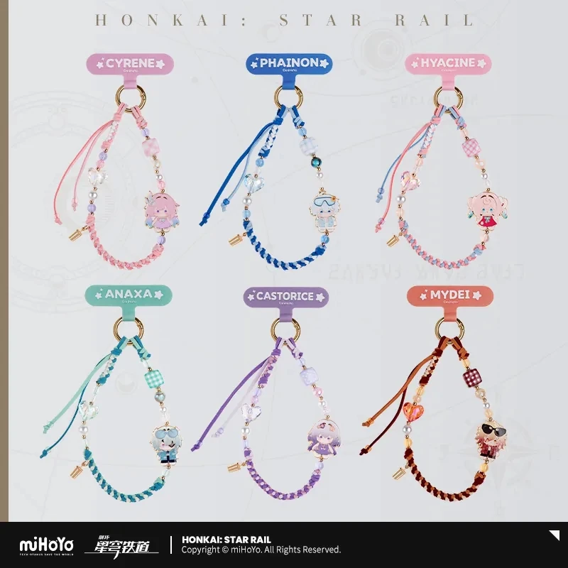 Official miHoYo Honkai: StarRail Authentic Seasonal Doll Series Character Merchandise DIY Cell Phone Strap, Series 2: Holiday Gi