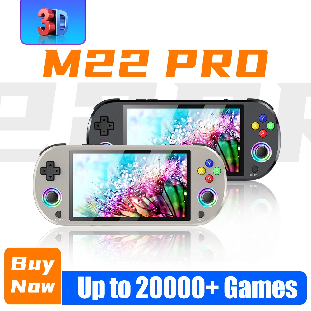 

M22 PRO Retro Handheld Game Console Emuelec System with 20000+Retro/3D Games&30+Emulators 5 Inches Display Original 3D Rocker