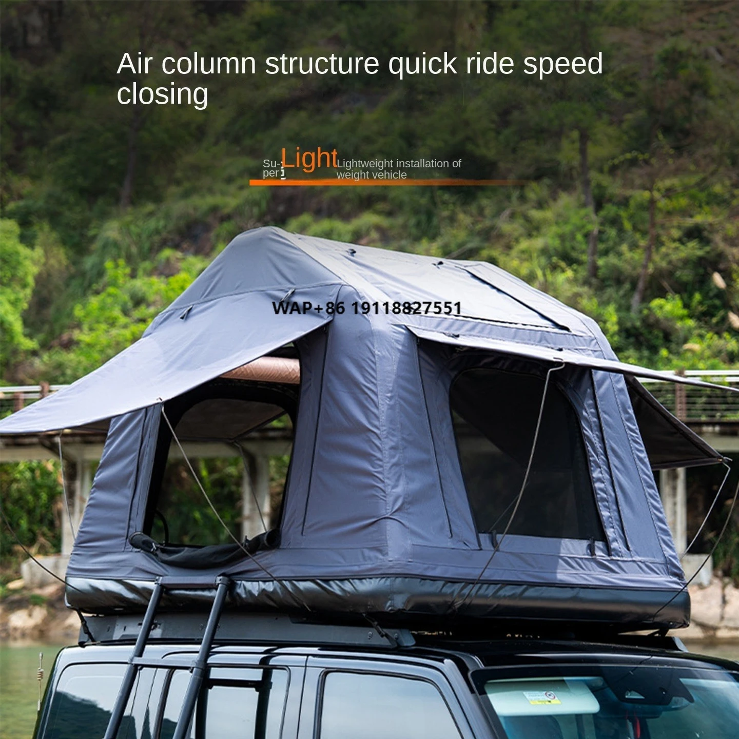 

Bestselling Aluminum Alloy Weather-resistant Easy Installation Stable Structure SUV Car Roof Tent Platform Outdoor Camping 300D