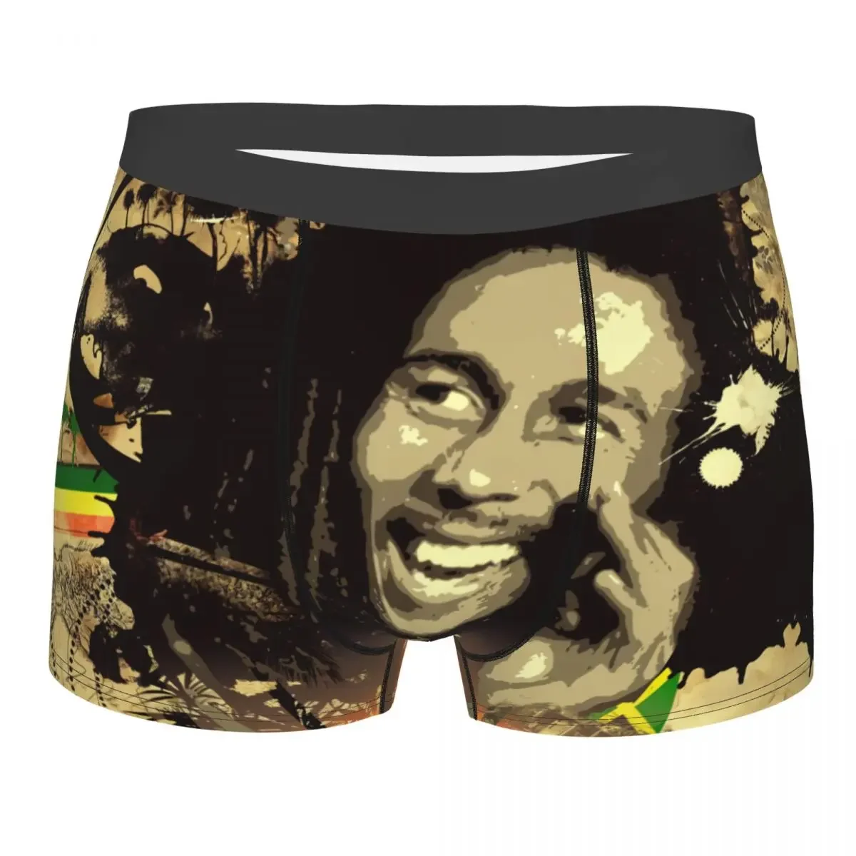 Rock Musician Bob Marley Boxer Shorts For Homme Sexy Jamaican Reggae Singer Underwear Panties Briefs Breathable Underpants