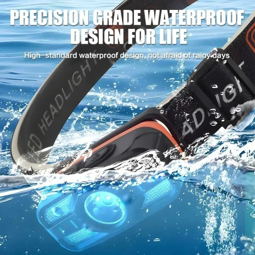 LED Light IR Motion Sensor Head Lamp Waterproof Rechargeable Induction LED Headlamp Rechargeable Headlight Outdoor Activities
