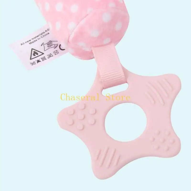 E7ce Safe Infant Teether Soft Plux Handsbells