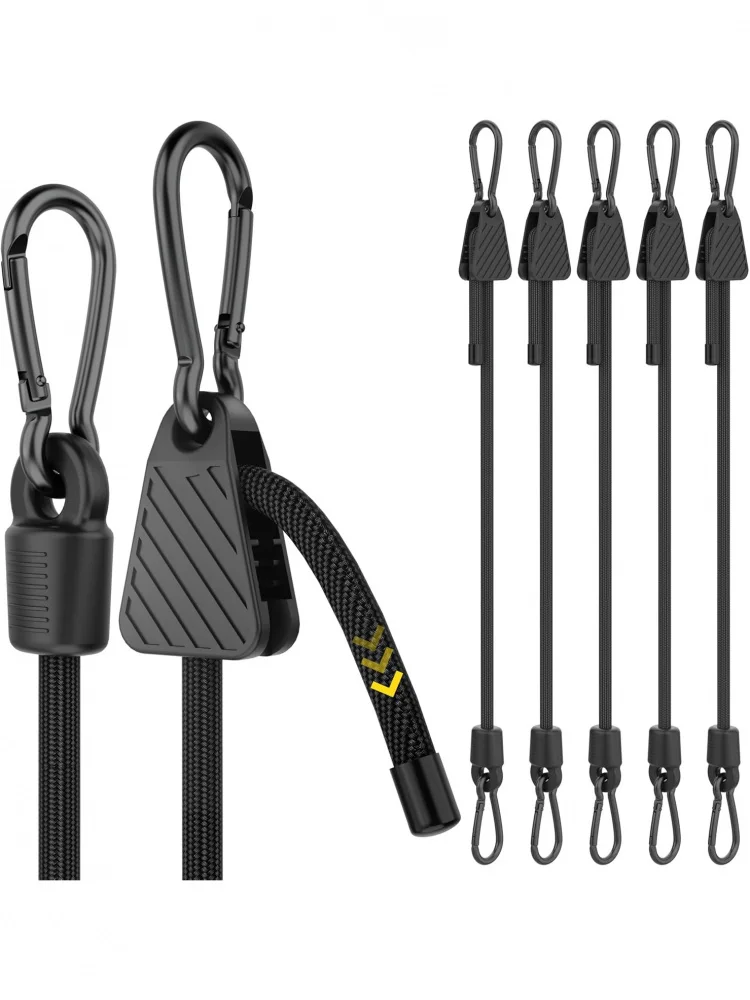 AliExpress NONE Adjustable Bungee Cord with Hooks 7-48 Inch Heavy Duty Elastic Tie Down Strap for Cargo Camping Bike Rack Tent