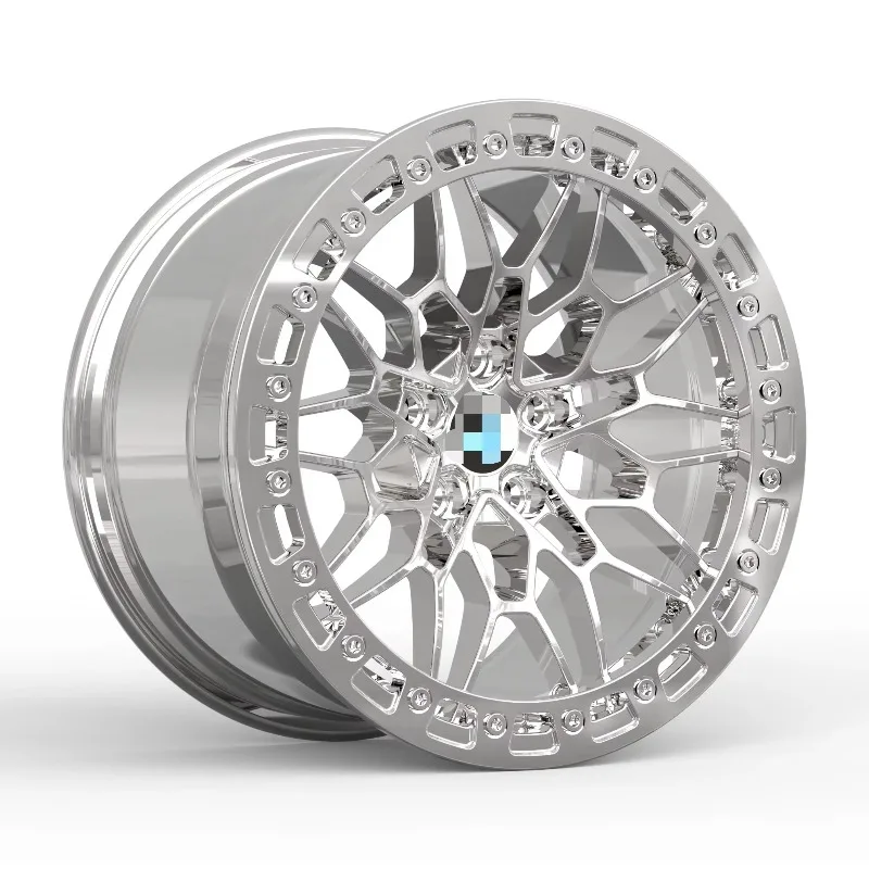 Mesh Design Style Best Quality Car Wheels 18 19 20 21 22 24 Inch Silver Brushed Textured Finish Ised Forged Wheels