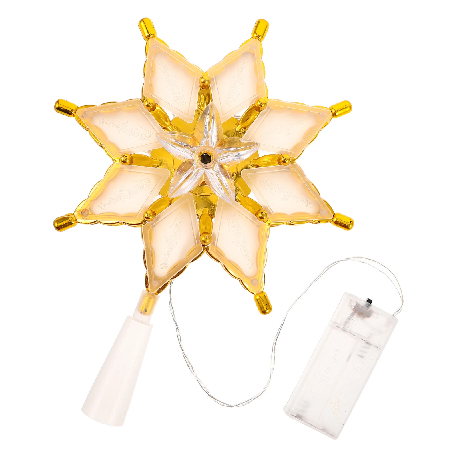 

LED Christmas Tree Top Star Light High Brightness Octagonal Decoration Indoor Outdoor Festive Ambiance Multicolor