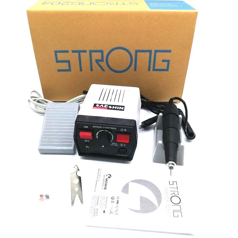 Strong Power 204 Dental Lab Polishing Machine Manufacturer Supply Electric Polish E Type Micromotor  With Drill Handpiece