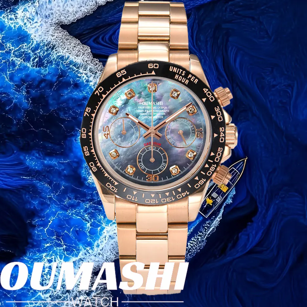 

VK63 watches 39.3mm Luxury Watch Men's Chronograph Men's watch Pearl shell Watch Men's VK63 Men's Chronograph Waterproof 10ATM