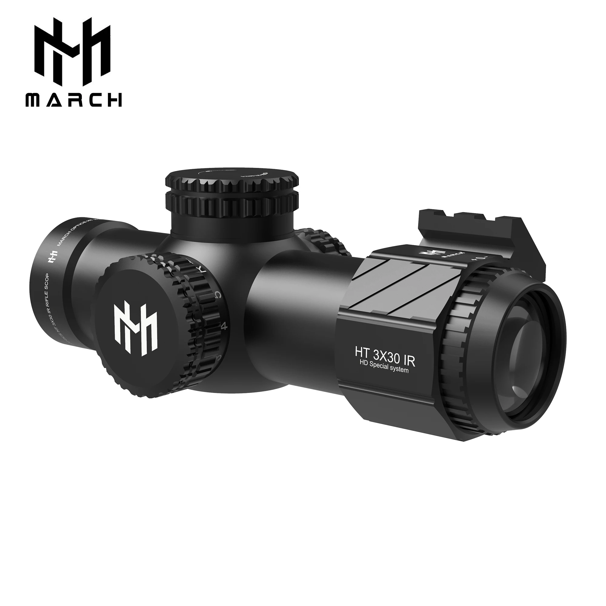 MARCH HT 3X30IRTactical Riflescope, Spotting Scope para caça Rifle, Colimador Óptico, Gun Sight, Lunette Iluminado Vermelho