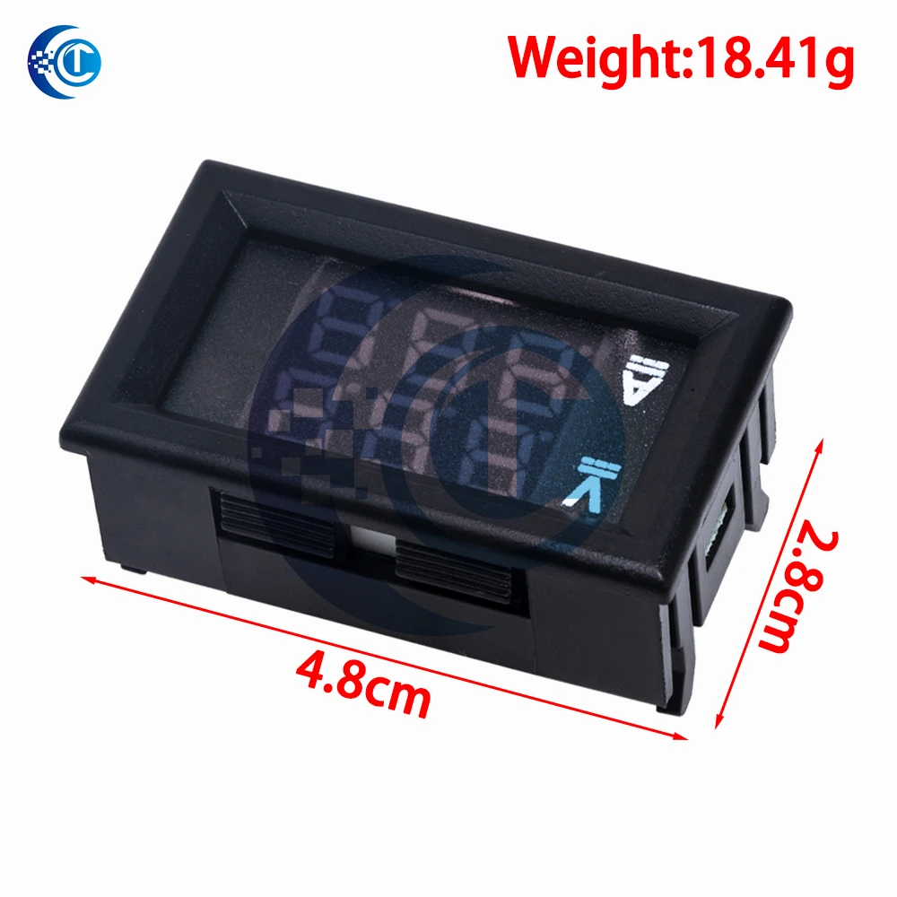 DC 0-100V 10A Digital Voltmeter Ammeter Dual Display Voltage Detector Current Meter Panel Amp Volt Gauge 0.28 Red Blue LED