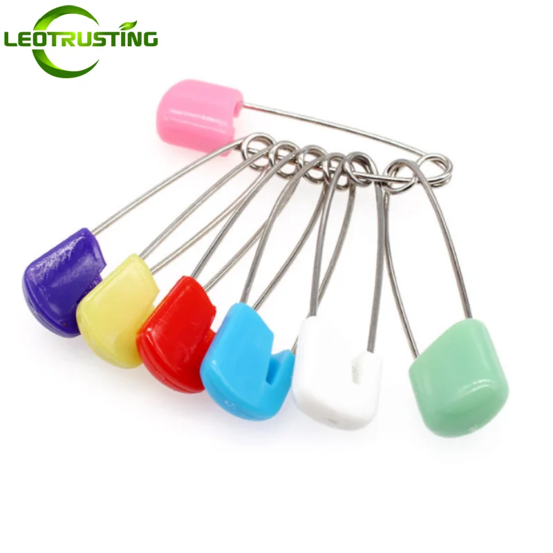 

100PCS 40mm/54mm Quality Child Clothes Tags Stainless Steel+ABS Safe Pins DIY Fixed Garment Accessories Sewing Baby Safety-pins