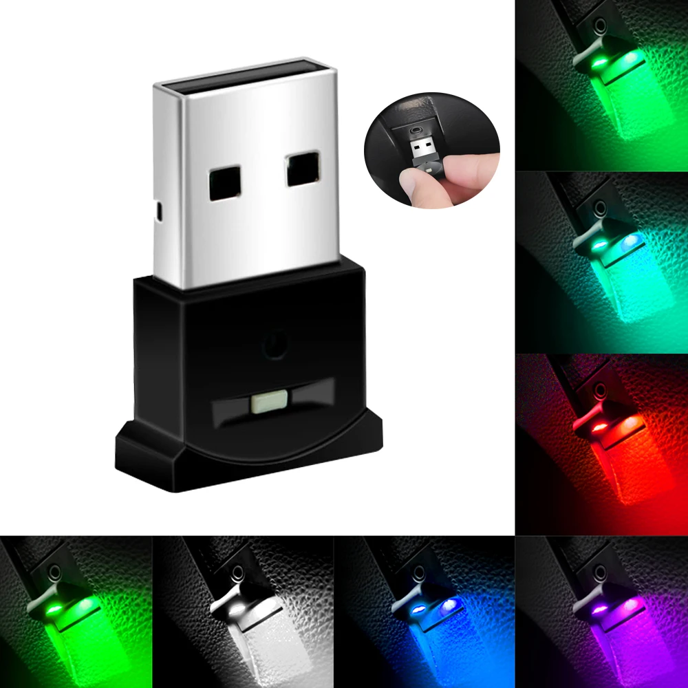 

Mini LED USB Car Ambient Light Auto Interior Atmosphere Light Decorative Lamp Colorful Light Emergency Lighting PC Car Accessor