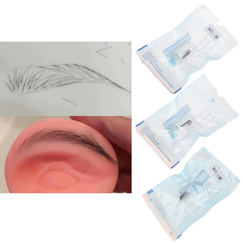 S/M/L Autentico vero sopracciglio AI Master Practice Capelli per sopracciglia clonate nativi senza follicoli piliferi per principianti Strumento di trucco