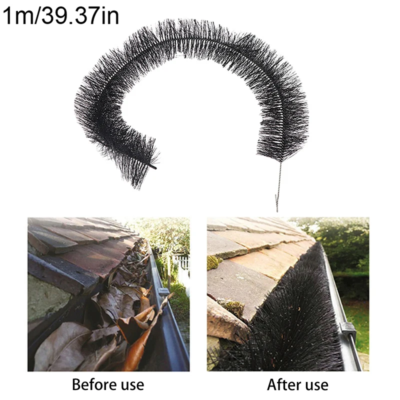 

100MMX1M Gutter Brush Roof Leaf Guard Cleaner Protection Against Accumulation Of Leaves In The Gutter Home Garden