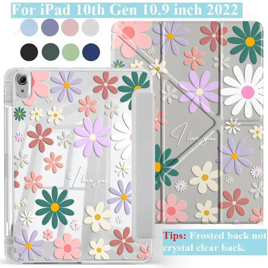 Colorful Daisy Print Tablet Case For iPad Pro 11th 10th 9th 8th 7th 12.9inch Pro 2025 Air 4 5 M3 M2 M4 11inch Mini 6 7 Holder