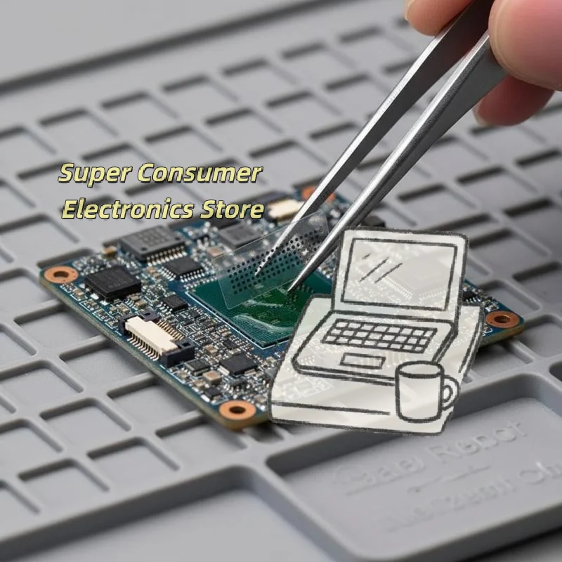 F-IPLCD Green Oil BGA Reballing Stencil for Phone Series 6 in 1 High Precision CPU Motherboard Repair Tool for Technicians