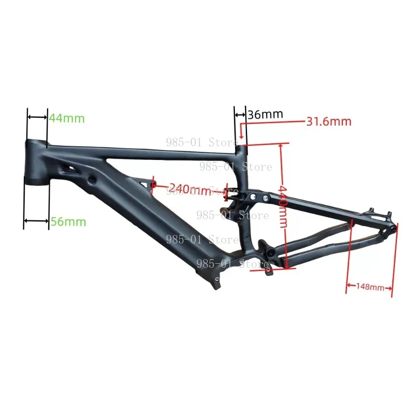 Full Suspension 1000W Ebike Frame E Mtb 27.5/29 inch For Bafang M620 Motor Electric Mid Drive Bikes Frame