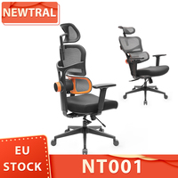 NEWTRAL NT001 Ergonomic Chair Adaptive Lower Back Support 3 Recline Angle Adjustable Backrest Armrest Headrest Nylon Base