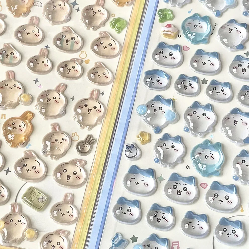 3D Niedliche 1/4 Stück Kristall-Aufkleber Chiikawa Usagi Handyhüllen-Dekoration Nagel-DIY-Dekorationsaufkleber für Notebook Laptop Wasserdicht – Detail 5