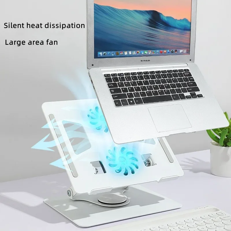 Portable aluminum alloy laptop stand, desktop rotary lift, heat dissipation stand, tablet stand, elevated computer bookshelf