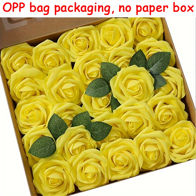 25pcs Artificial Flowers, Fake Flowers Roses W/stem For DIY Wedding Bouquets Centerpieces Arrangements Party Home Decorations image 3