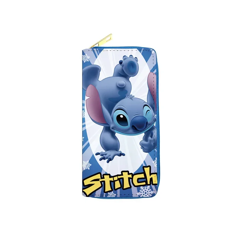 19X10X2.3 cm Disney cartoon cute Stitch PU wallet lady zipper tassel key coin purse student wallet card holder Coin Purses