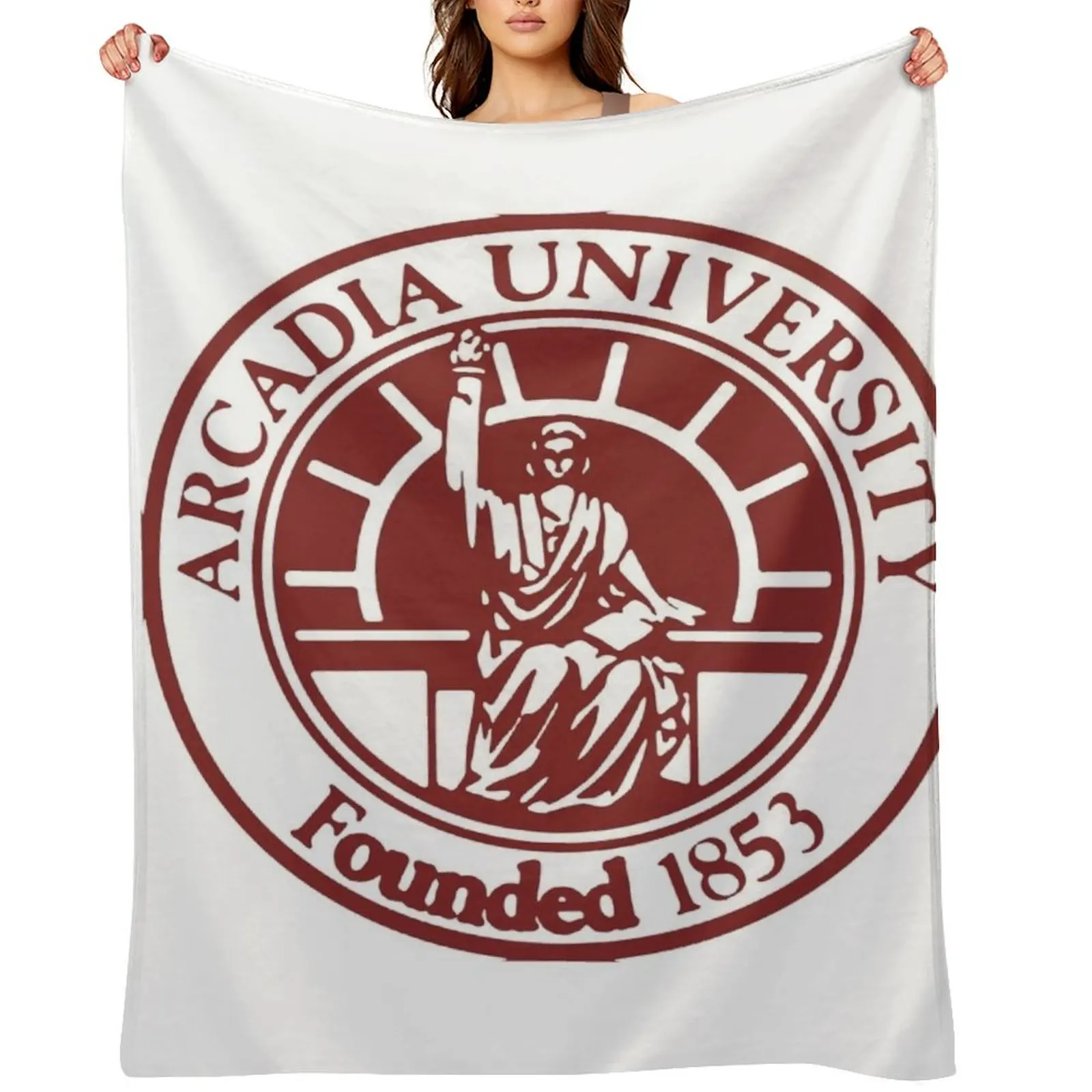 arcadia university seal Throw Blanket Bed Fashionable halloween Stuffeds Furry For Baby Fashion Sofas Blankets