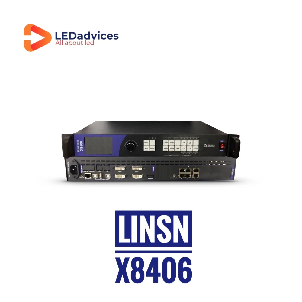 Linsn X8406 4 Images 4K LED Screen Video Processor Two in One Sender Plus Video Processor 3.84 Million Pixels