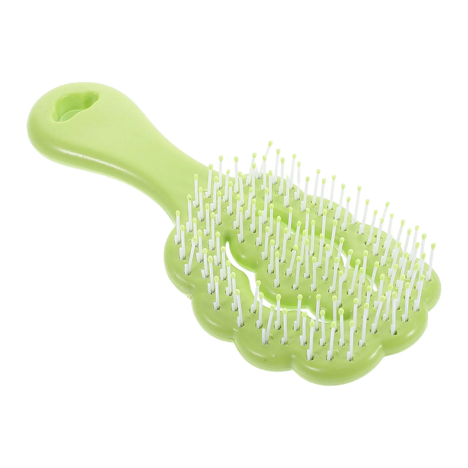 سحابة وفك تشابك الشعر فرشاة الكرتون الاطفال Detangler غير مؤلم أداة تدليك فروة الرأس الضوء الأخضر للسفر سميكة مجعد الرطب الجاف