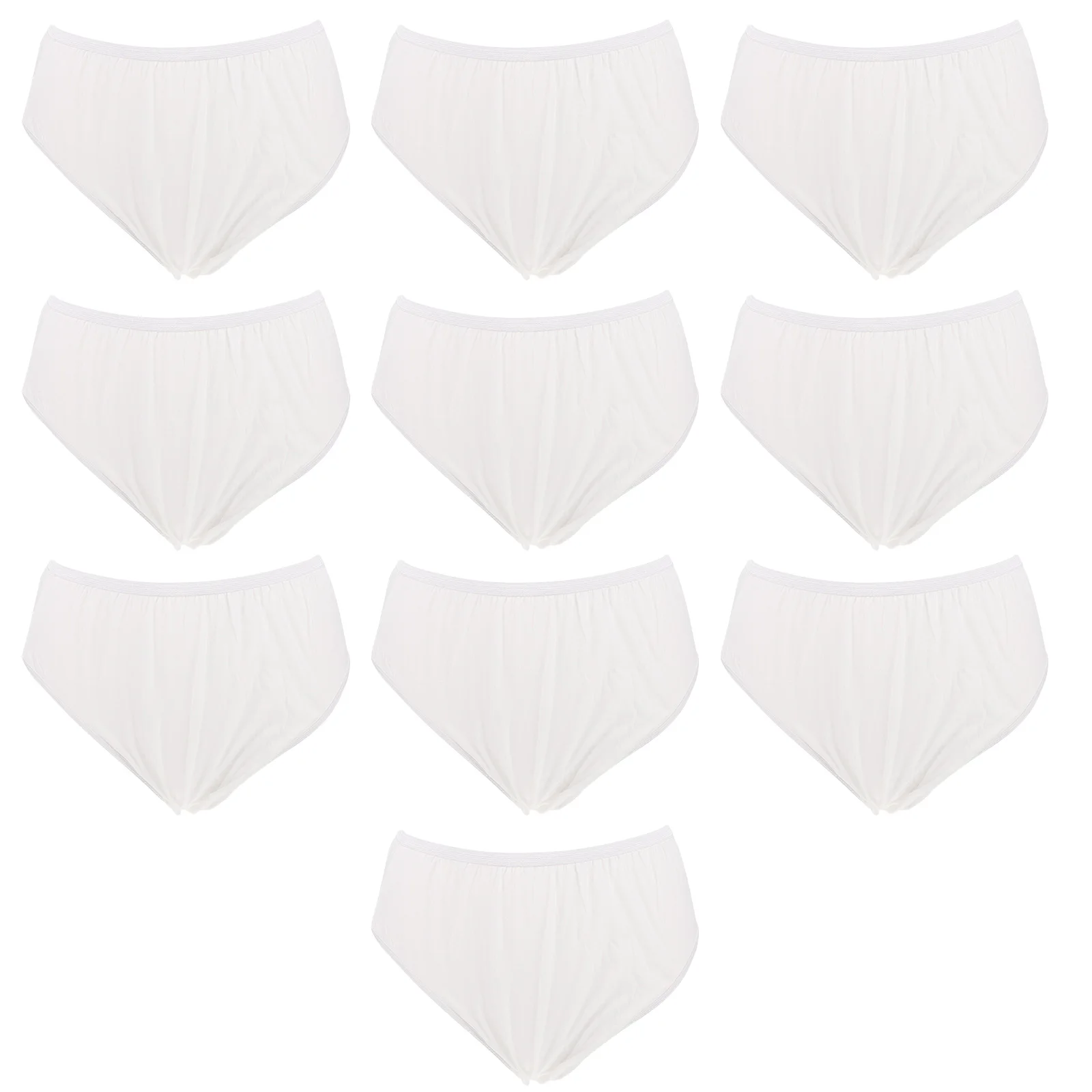 

10 Pcs Disposable Pure Cotton Underwear for Travel Hygienic Lightweight Portable Briefs Cozy Comfortable Use