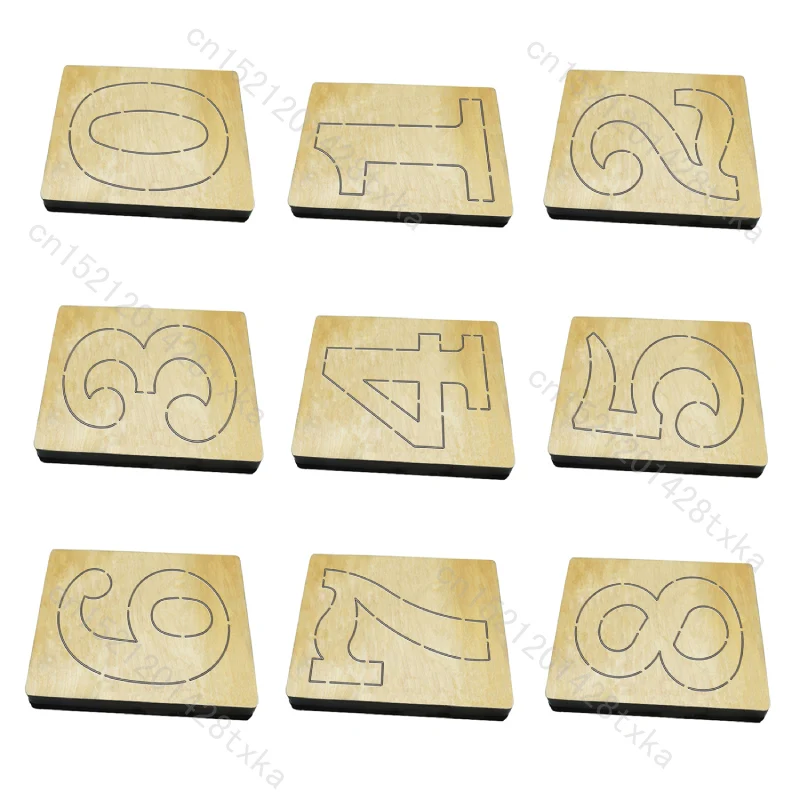 

Wooden Cutting Dies for Scrapbooking, New Card, 0-9 Card, C-2387