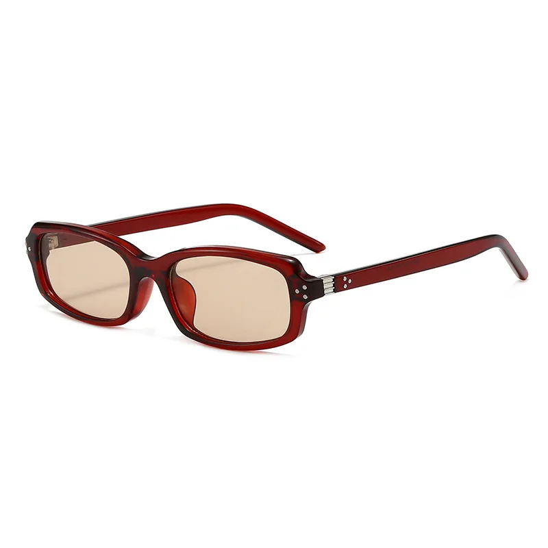 Korean version of fashion square small frame sunglasses men and women daily driving sunshade glasses