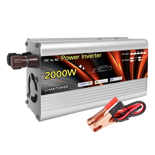 Inversor Solar de 12v, 220v, 500W, 1000W, 1500W, 2000W, transformador de voltaje portátil, convertidor de cargador automático, inversor de corriente para coche